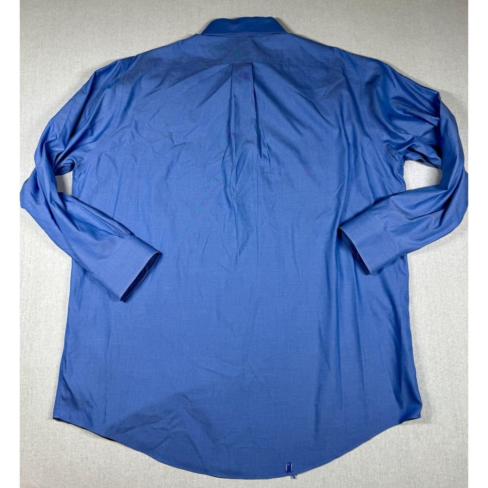 Brooks Brothers 346 Original‎ Polo Shirt Men 17 2/3 L Blue Long Sleeve Preppy - Picture 9 of 12